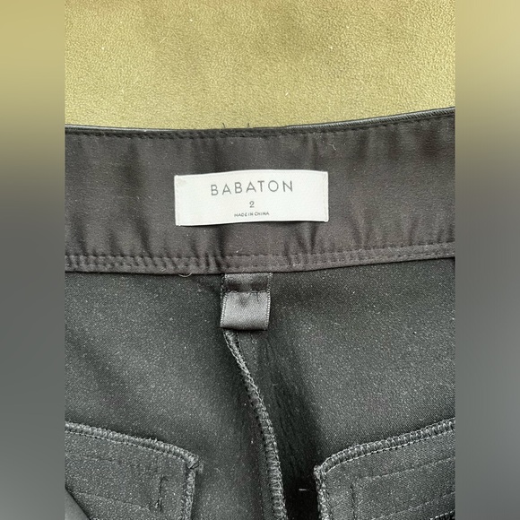 Black Babaton vegan leather straight pant, like new - Picture 6 of 10